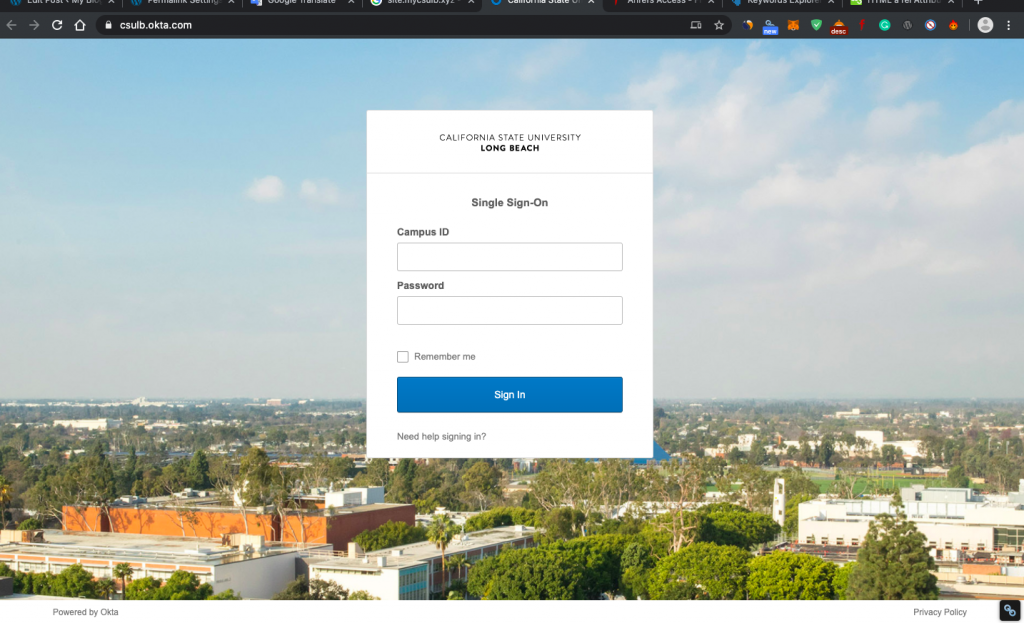 MyCSULB Login Process